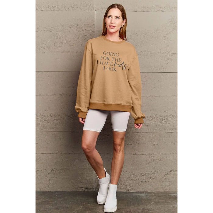 Simply Love  GOING FOR THE I HAVE KIDS LOOK Long Sleeve Sweatshirt