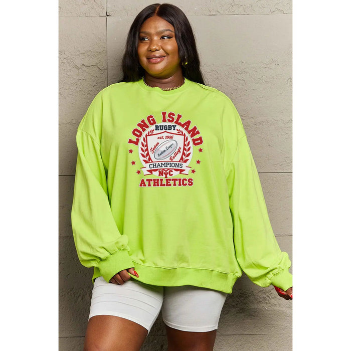 Simply Love Graphic Dropped Shoulder Sweatshirt