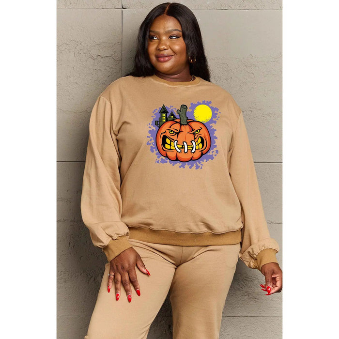 Simply Love Graphic Round Neck Sweatshirt