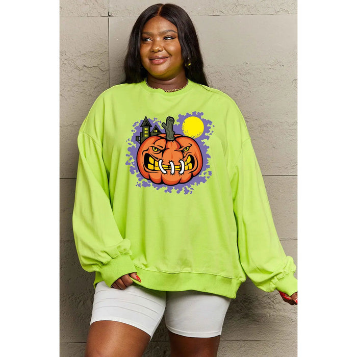 Simply Love Graphic Round Neck Sweatshirt