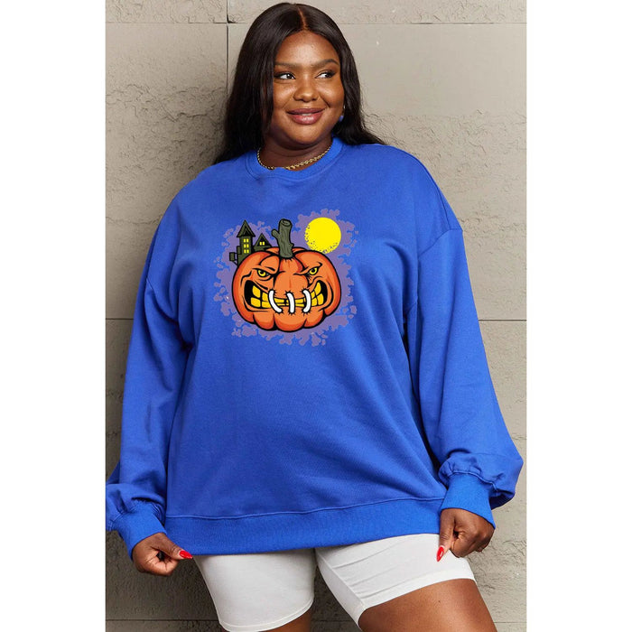 Simply Love Graphic Round Neck Sweatshirt