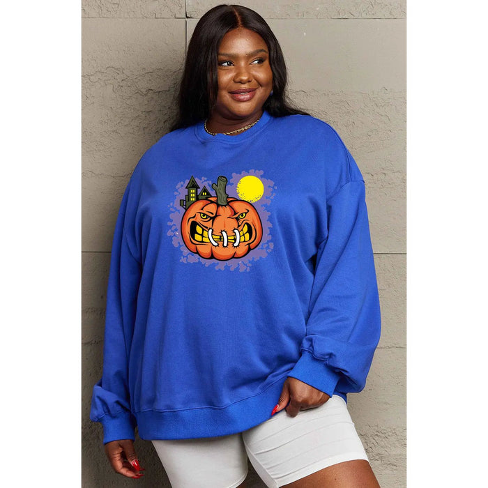 Simply Love Graphic Round Neck Sweatshirt