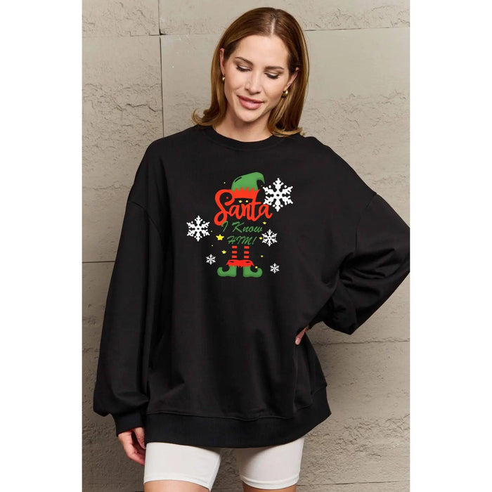 Simply Love Graphic Round Neck Sweatshirt