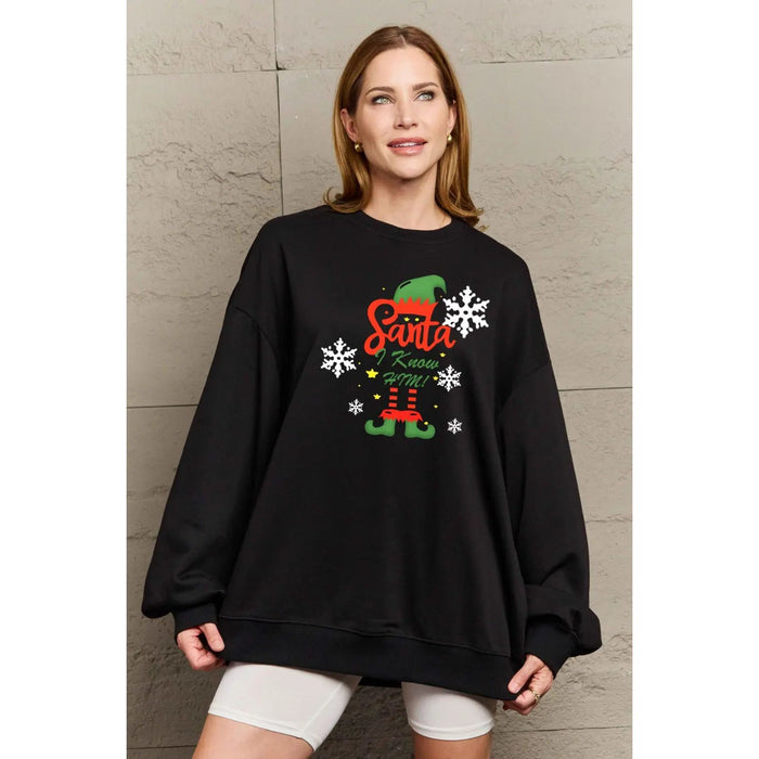 Simply Love Graphic Round Neck Sweatshirt