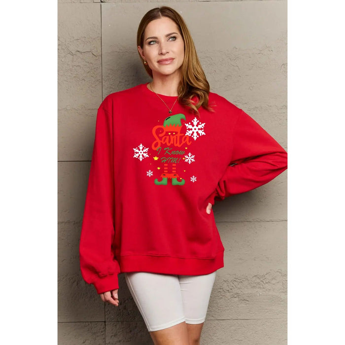 Simply Love Graphic Round Neck Sweatshirt