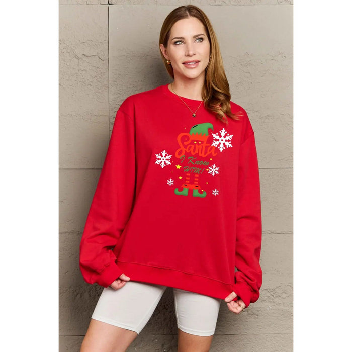 Simply Love Graphic Round Neck Sweatshirt