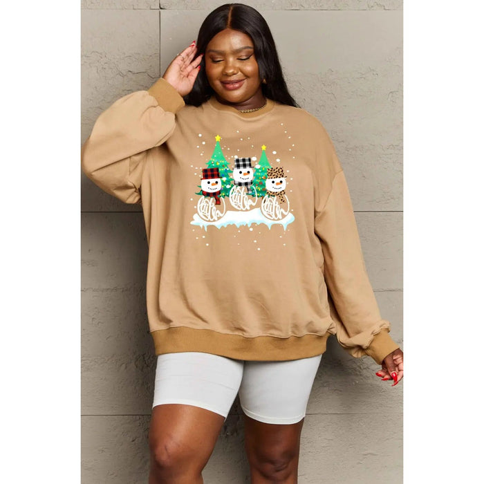 Simply Love Graphic Round Neck Sweatshirt