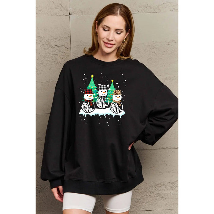 Simply Love Graphic Round Neck Sweatshirt