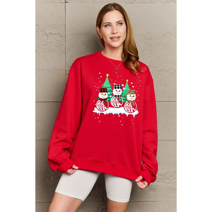 Simply Love Graphic Round Neck Sweatshirt