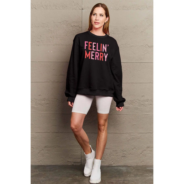 Simply Love Graphic Round Neck Sweatshirt