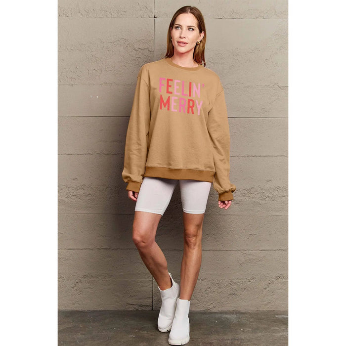 Simply Love Graphic Round Neck Sweatshirt