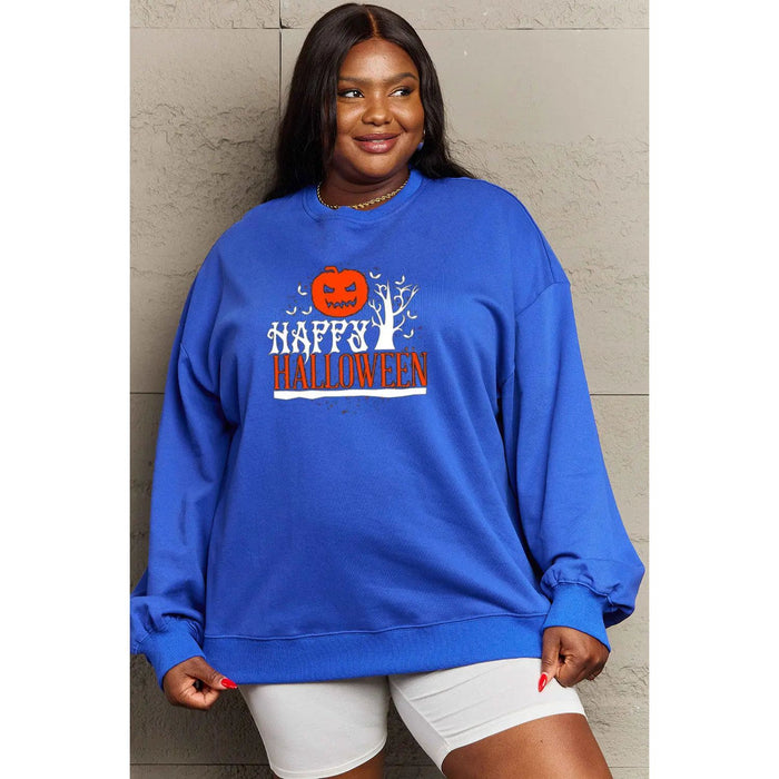 Simply Love HAPPY HALLOWEEN Graphic Sweatshirt