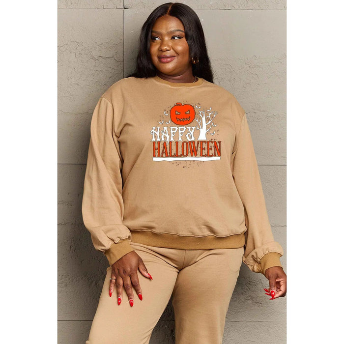 Simply Love HAPPY HALLOWEEN Graphic Sweatshirt