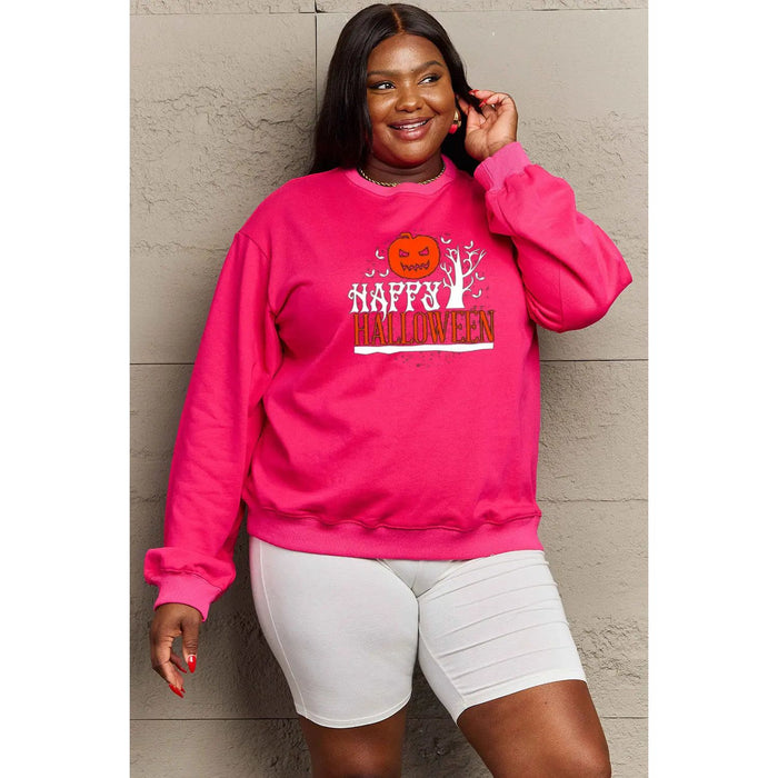 Simply Love HAPPY HALLOWEEN Graphic Sweatshirt