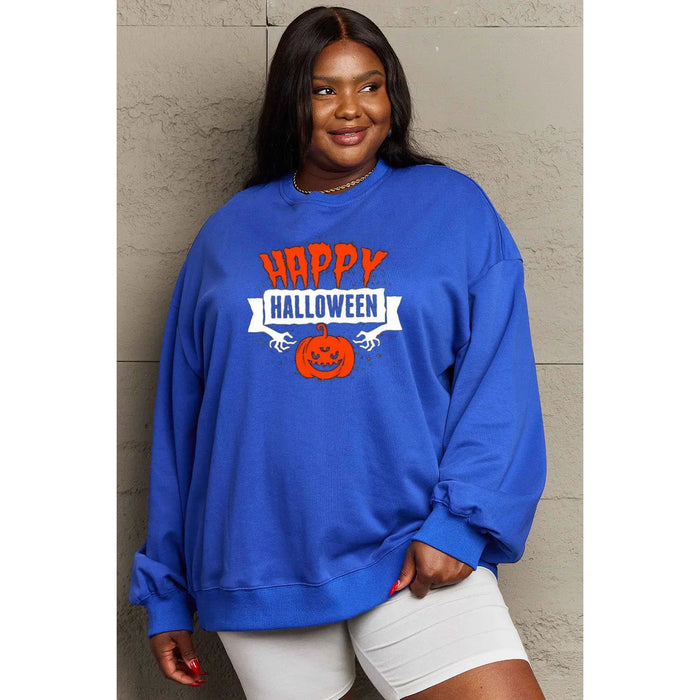 Simply Love HAPPY HALLOWEEN Graphic Sweatshirt