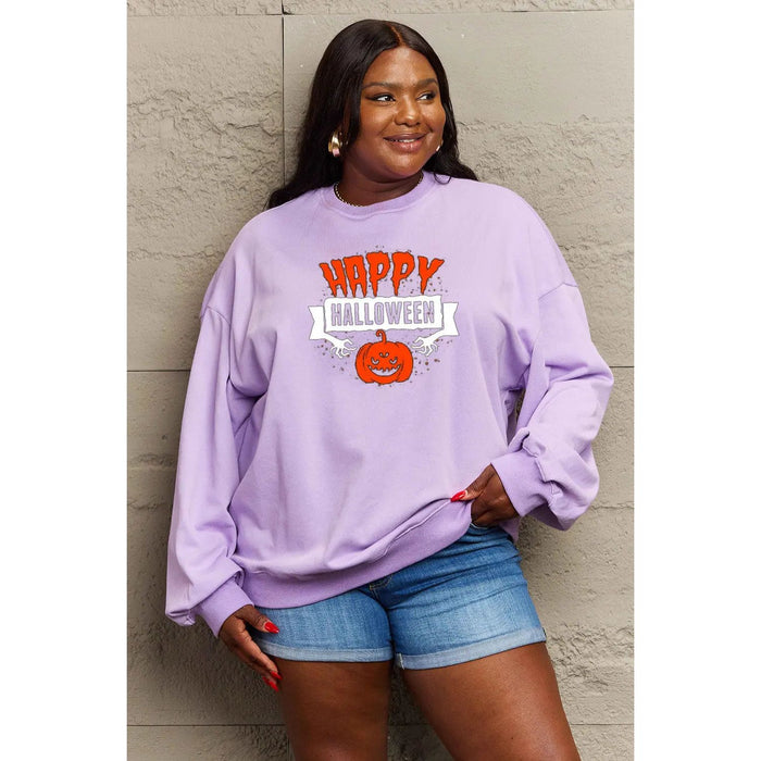 Simply Love HAPPY HALLOWEEN Graphic Sweatshirt