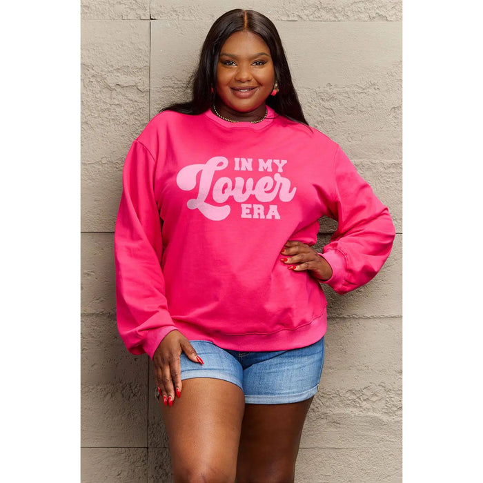 Simply Love IN MY LOVER ERA Round Neck Sweatshirt