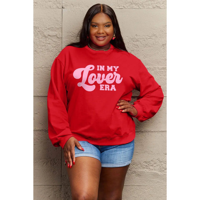 Simply Love IN MY LOVER ERA Round Neck Sweatshirt