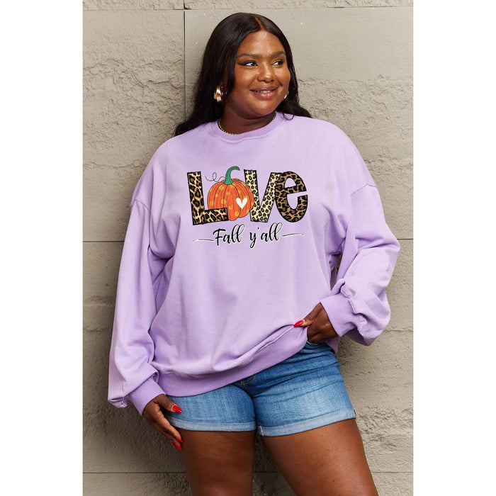 Simply Love LOVE FALL Y'ALL Graphic Sweatshirt