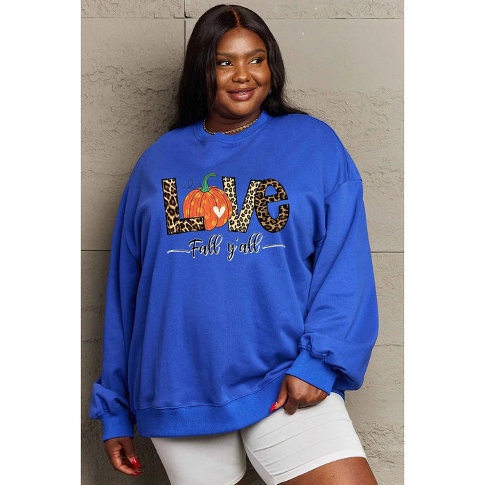 Simply Love LOVE FALL Y'ALL Graphic Sweatshirt