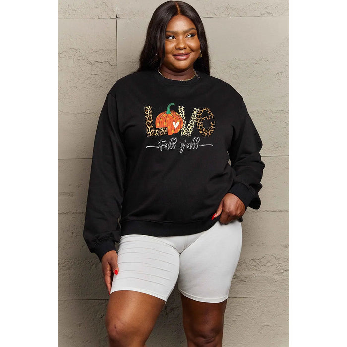 Simply Love LOVE FALL Y'ALL Graphic Sweatshirt