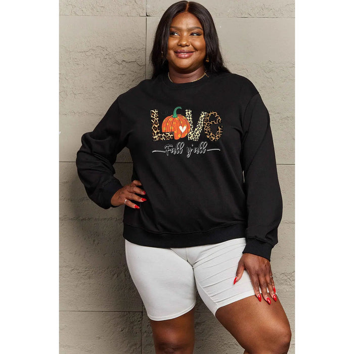 Simply Love LOVE FALL Y'ALL Graphic Sweatshirt