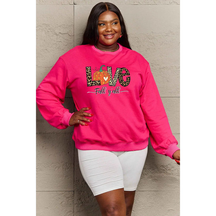 Simply Love LOVE FALL Y'ALL Graphic Sweatshirt