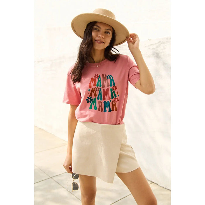 Simply Love MAMA Round Neck T-Shirt