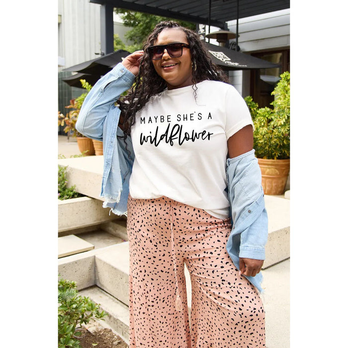 Simply Love MAYBE SHE'S A WILDFLOWER Short Sleeve T-Shirt