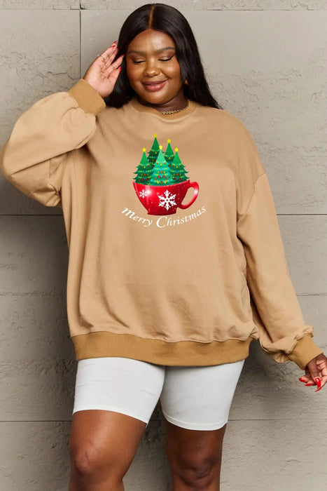 Simply Love MERRY CHRISTMAS Graphic Sweatshirt