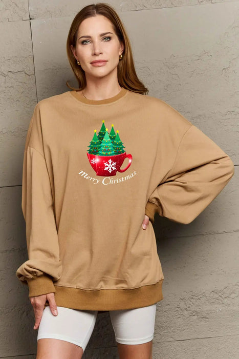 Simply Love MERRY CHRISTMAS Graphic Sweatshirt