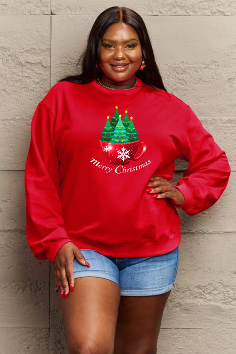 Simply Love MERRY CHRISTMAS Graphic Sweatshirt