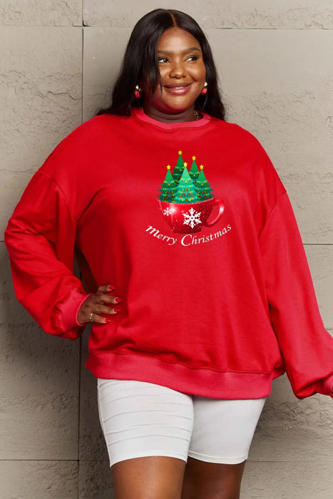 Simply Love MERRY CHRISTMAS Graphic Sweatshirt