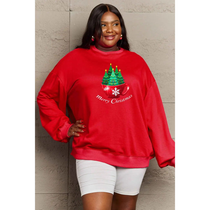 Simply Love MERRY CHRISTMAS Graphic Sweatshirt