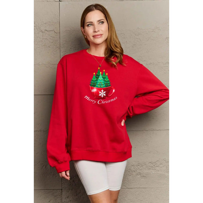 Simply Love MERRY CHRISTMAS Graphic Sweatshirt