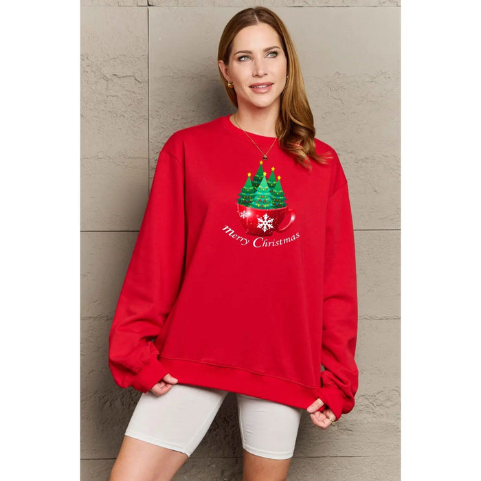 Simply Love MERRY CHRISTMAS Graphic Sweatshirt