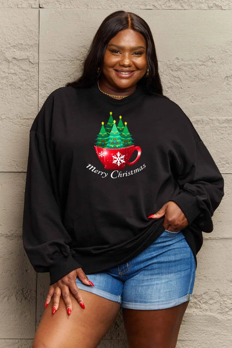 Simply Love MERRY CHRISTMAS Graphic Sweatshirt