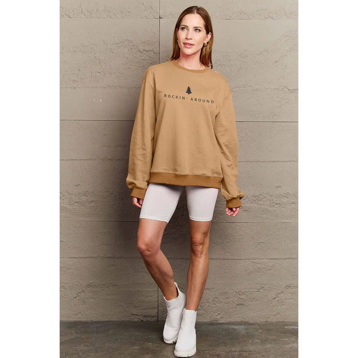 Simply Love ROCKIN AROUND  Long Sleeve Sweatshirt