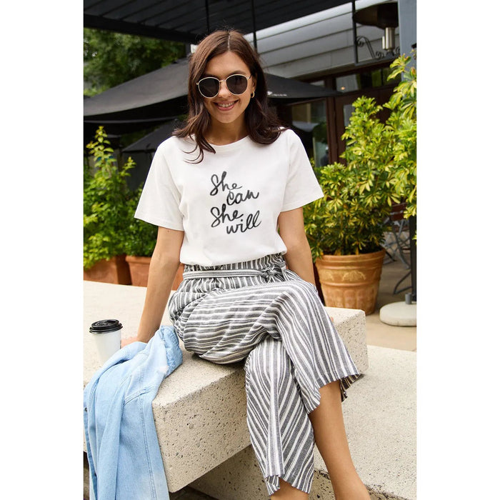 Simply Love SHE CAN SHE WILL Short Sleeve T-Shirt