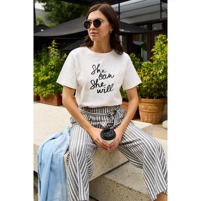 Simply Love SHE CAN SHE WILL Short Sleeve T-Shirt