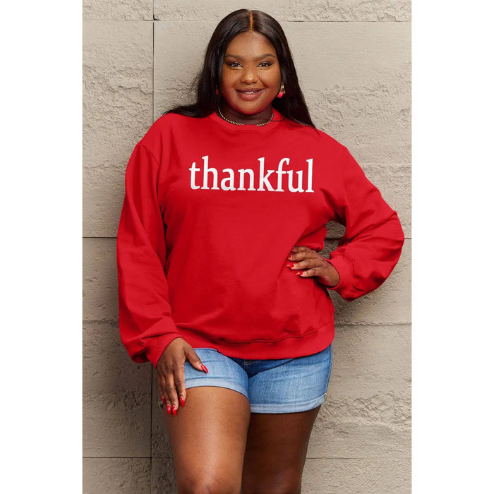 Simply Love THANKFUL Graphic Sweatshirt