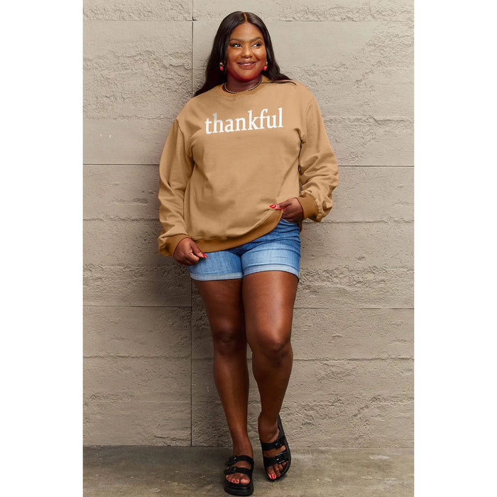 Simply Love THANKFUL Graphic Sweatshirt