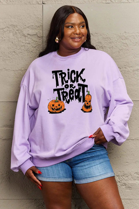 Simply Love TRICK OR TREAT Graphic Sweatshirt