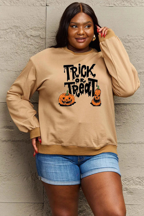 Simply Love TRICK OR TREAT Graphic Sweatshirt