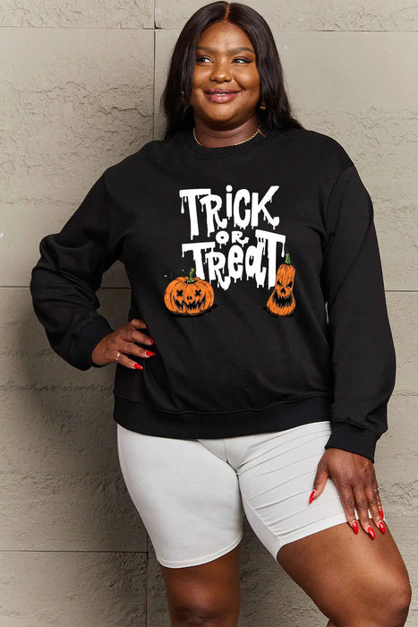 Simply Love TRICK OR TREAT Graphic Sweatshirt