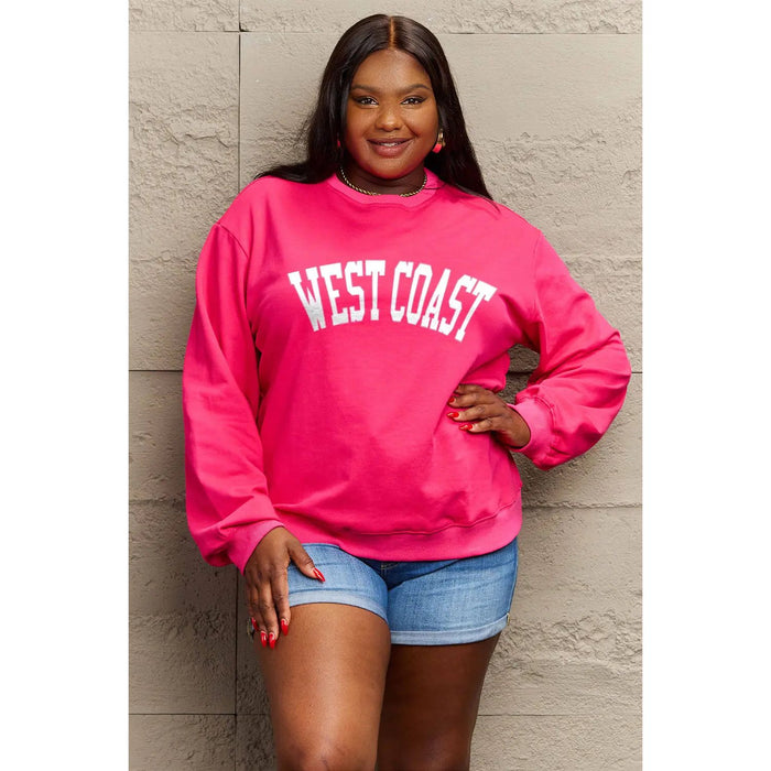 Simply Love WEST COAST Graphic Long Sleeve Sweatshirt