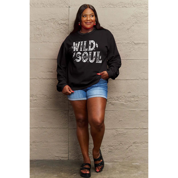 Simply Love WILD SOUL Graphic Sweatshirt