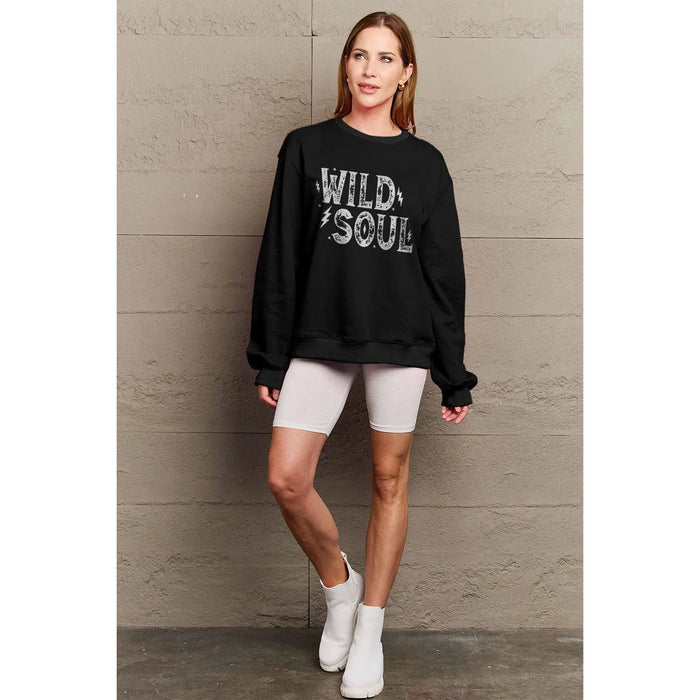 Simply Love WILD SOUL Graphic Sweatshirt