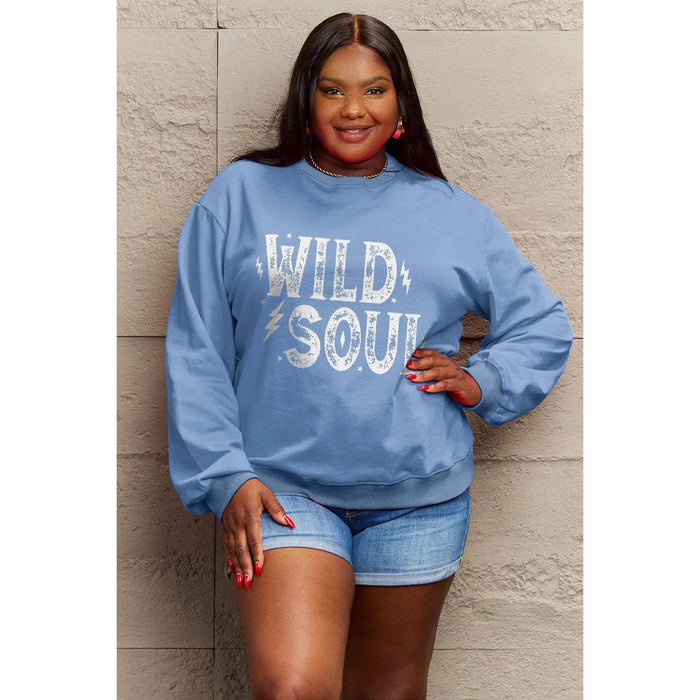 Simply Love WILD SOUL Graphic Sweatshirt