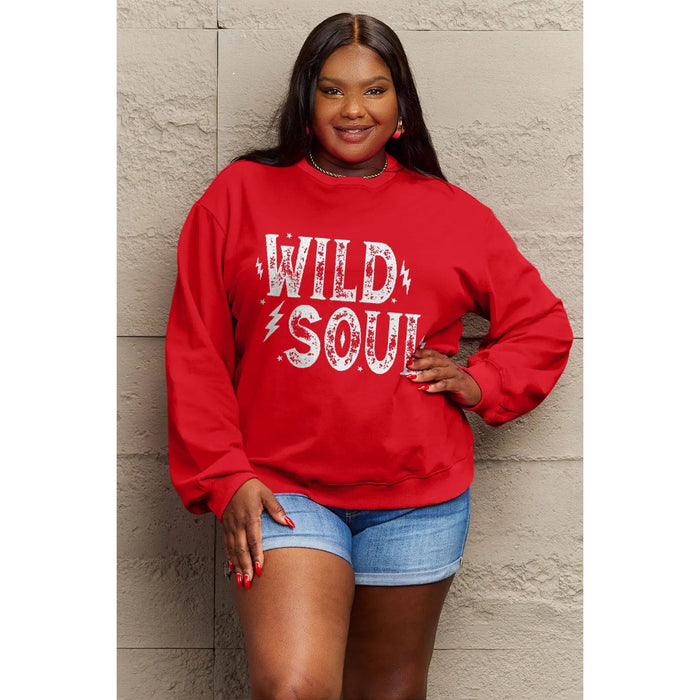 Simply Love WILD SOUL Graphic Sweatshirt